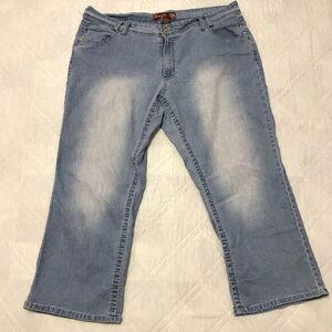 Hissyfit Blues‎ acid washed blue jeans size 24
